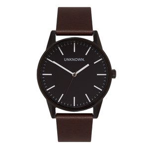 UNKNOWN Men's The Wrap Watch - Black Dial/Brown