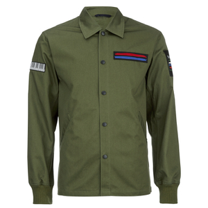 Opening Ceremony Men's Patch Coach Jacket - Army Green