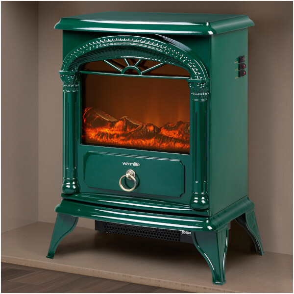 Warmlite WL46012G Log Effect Stove Fire Green 1800W IWOOT