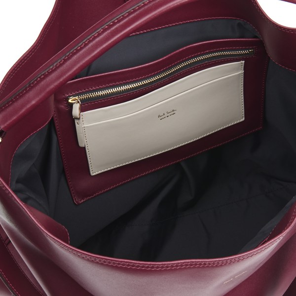 Paul Smith Accessories Women's Crossbody Leather Hobo Bag - Raspberry: Image 31