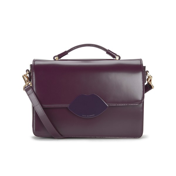 Lulu Guinness Women's Polished Calf Edie Briefcase - Damson: Image 01