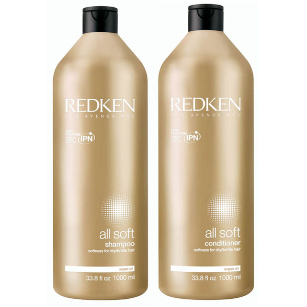 Redken All Soft Shampoo and Conditioner 1000ml Duo Free Shipping