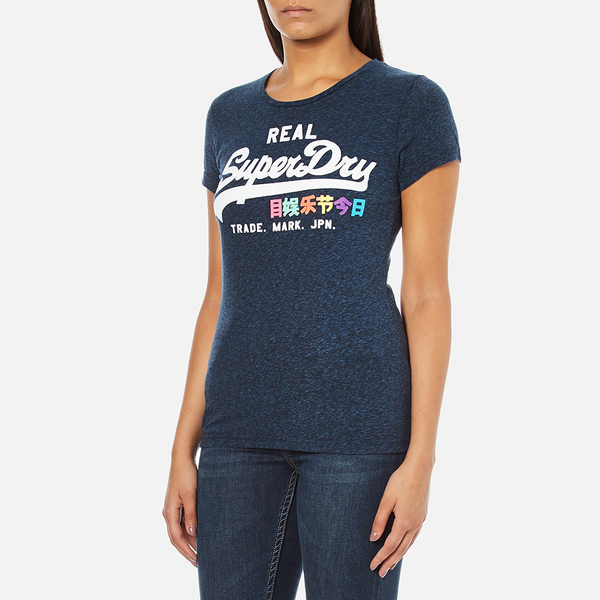 Superdry Women S Vintage Logo Rainbow T Shirt Nautical