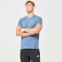 Luxe Classic V-Neck T-Shirt - Grey Marl - XS - Blue