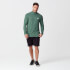 Men's Performance 1/4 Zip Top - Dark Green Marl