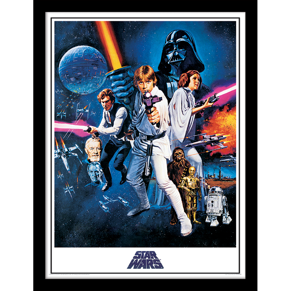 wars a new one sheet framed 30x40cm print wars a new one sheet framed 30x40cm print