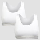 MP Women's Essentials Bralette - White (2 Pack)