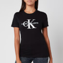 Calvin Klein Jeans Women's Monogram Logo Regular Fit T-Shirt - CK Black