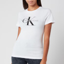 Calvin Klein Jeans Women's Monogram Logo Regular Fit T-Shirt - Bright White