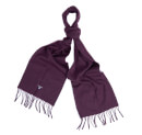 Barbour Men's Plain Lambswool Scarf - Wine