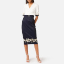 Ted Baker Women's Avii Pearl V Neck Bodycon Dress - Dark Blue