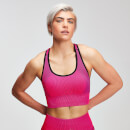 MP Women's Contrast Seamless Sports Bra - Super Pink