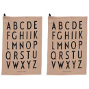 Design Letters Classic Tea Towel - Nude (2 Pack)