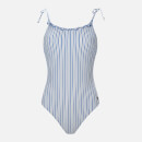 Tommy Hilfiger Women's One Piece Swimsuit - Seersucker Blue