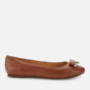 MICHAEL MICHAEL KORS Women's Alice Leather Ballet Flats - Luggage