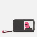 Karl Lagerfeld Women's Karl Legend Medium Zip Wallet - Black