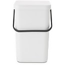 Brabantia Sort & Go 25 Litre Waste Bin - White