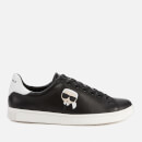 Karl Lagerfeld Men's Kourt Karl Ikonic 3D Lace Leather Trainers - Black
