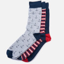 Barbour Men's Nautico 3 Pack Socks