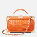 Aspinal of London Women's Trinket Trunk Small Croc Bag - Marmalade