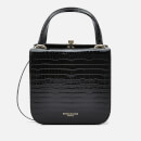 Aspinal of London Women's Gigi Deep Shine Small Croc Bag - Black