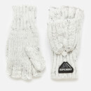 Superdry Women's Gracie Cable Gloves - Winter White Tweed