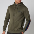 BOSS Men's Saggy Zip Through Hoodie - Dark Green