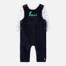Joules Babies' Farnham Dungarees Set - Navy Loch Ness