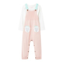 Joules Babies' Marci Dungarees Set - Pink Sheep