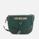 Love Moschino Women's Moc Croc Shoulder Bag - Green