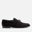 Kurt Geiger London Men's Hugh Eagle Head Velvet Loafers - Black