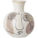 Bloomingville Face Stoneware Vase - White