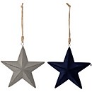 Bloomingville Star Christmas Decorations - Set of 2 - Navy