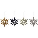 Bloomingville Snowflake Christmas Decorations - Set of 4