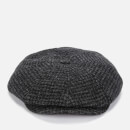 Ted Baker Men's Open Check Wool Baker Boy Cap - Charcoal