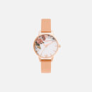 Olivia Burton Women's Sparkle Florals Midi Watch - Coral & Rose Gold