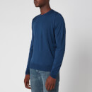 John Smedley Men's Lundy 30 Gauge Extra Fine Merino Wool Crewneck Jumper - Indigo