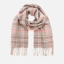 Barbour Casual Women's Barmack Houndstooth Tartan Scarf - Taupe/Pink Tartan