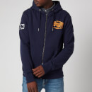 Superdry Men's Vintage Label Embossed Zip Hoodie - Atlantic Navy