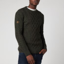 Superdry Men's Jacob Cable Crewneck Jumper - Black Cyprus Twist