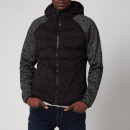 Superdry Men's Sonic Hybrid Zip Through Sweatshirt - Sonic Black Grit