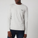 Superdry Men's Orange Label Embossed Long Sleeve T-Shirt - Silver Birch Feeder