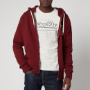 Superdry Men's Orange Label Classic Zip Hoodie - Rich Red Grit
