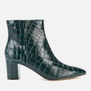 Kurt Geiger London Women's Burlington Leather Heeled Ankle Boots - Dark Green