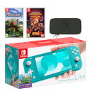 Nintendo Switch Lite (Turquoise) Minecraft Double Pack