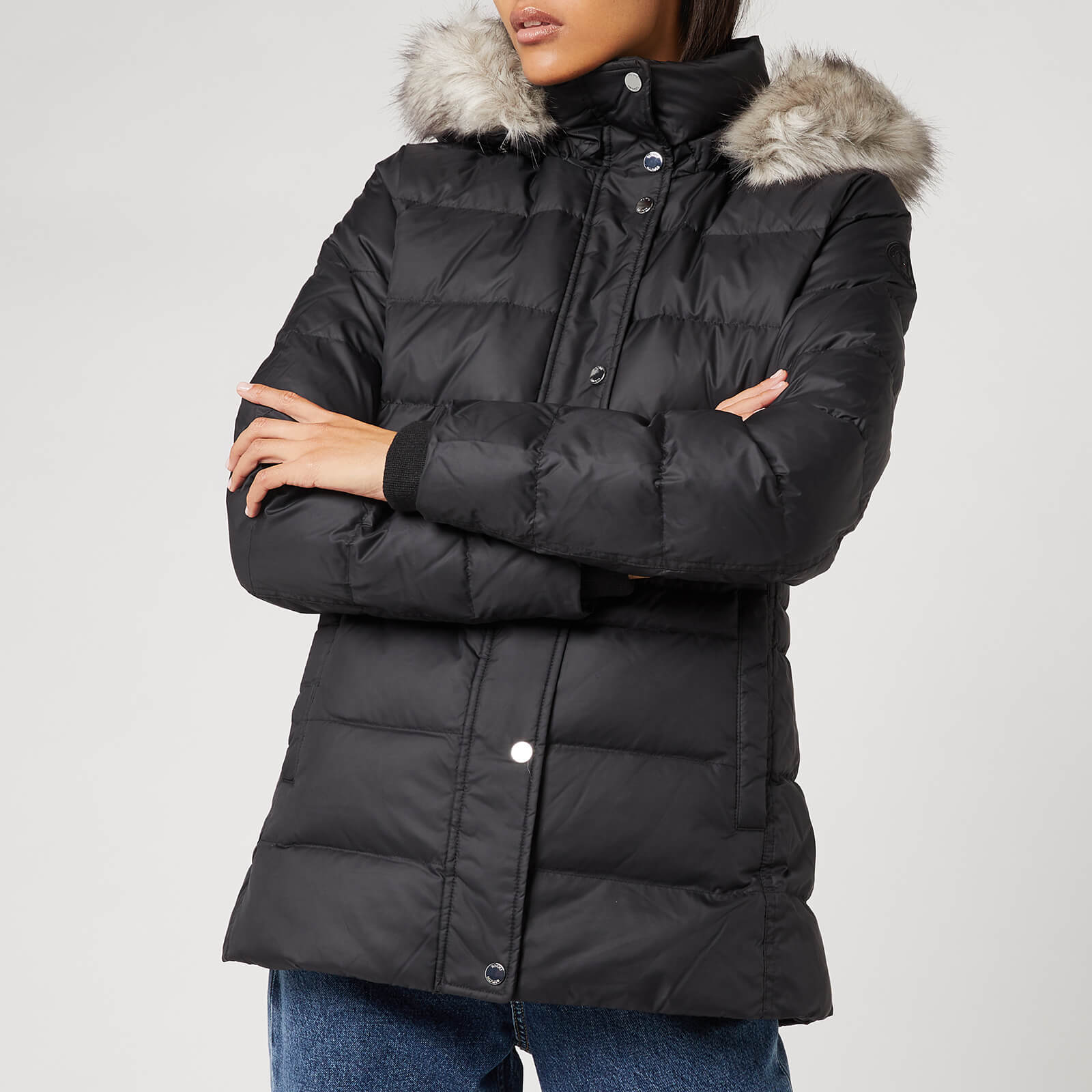 tommy hilfiger tyra down coat navy