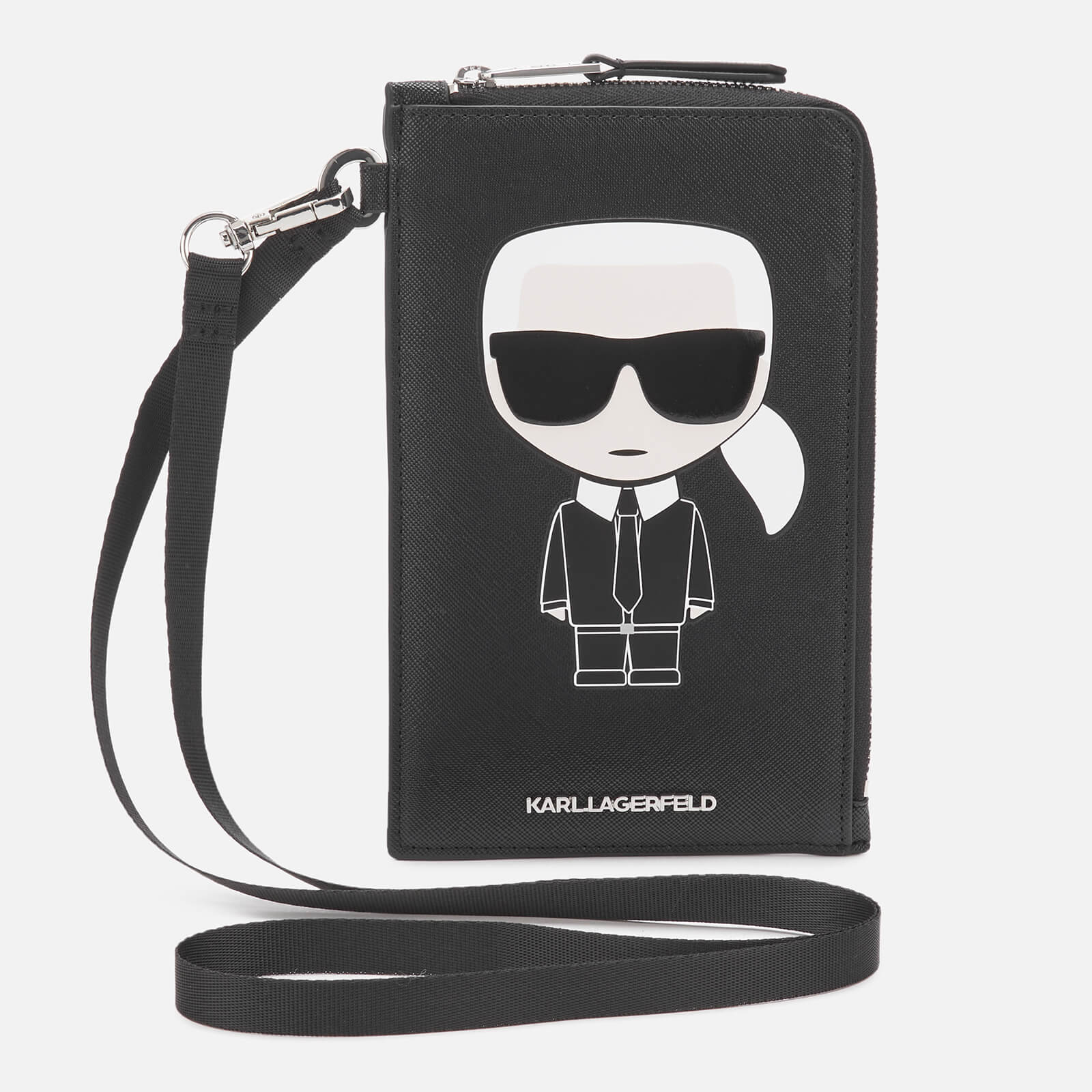 Karl Lagerfeld Women S K Ikonik Phone Holder Black Thehut Com