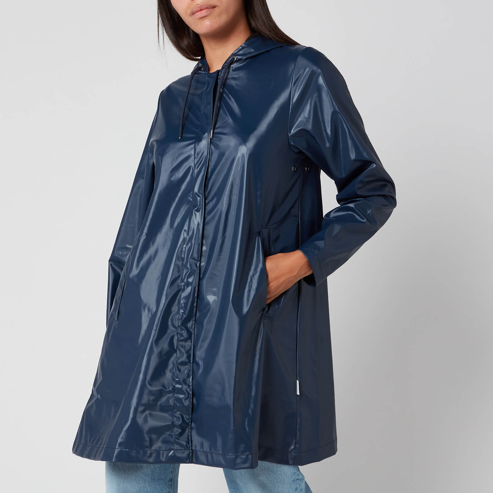 shiny blue jacket