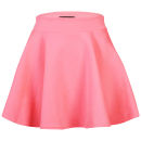 Glamorous Women's Neon Pink Skater Skirt - Neon Pink