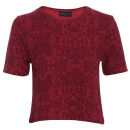 Damned Delux Women's Red Lace Crop Top - Red